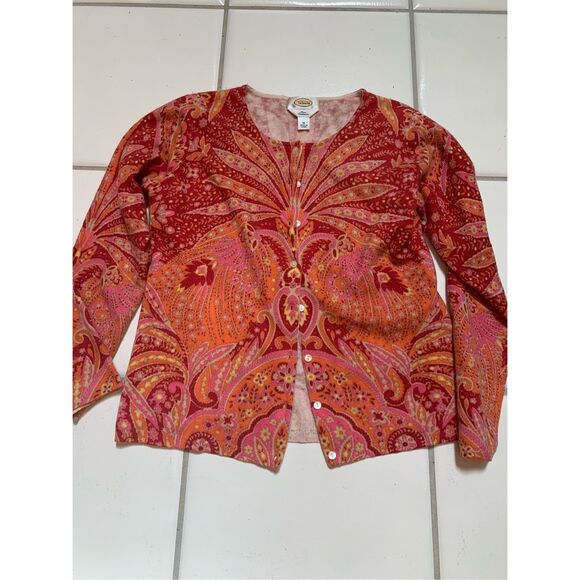 Cashmere Sweater Pink Orange #Talbot #vintage - Picture 8 of 10